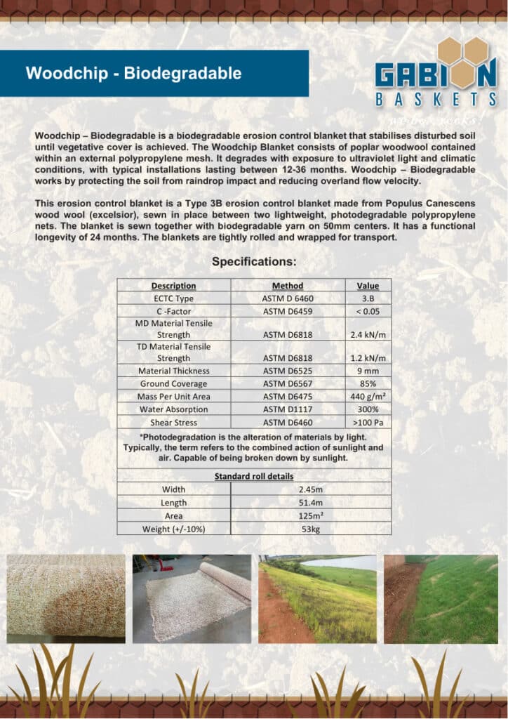 Biodegradable Blankets Gabion Baskets