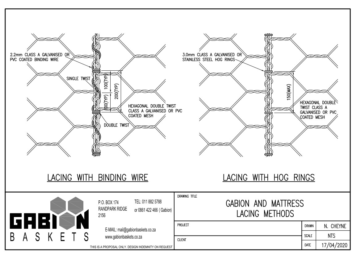 GABION LACING TECHNIQUE Gabion Baskets